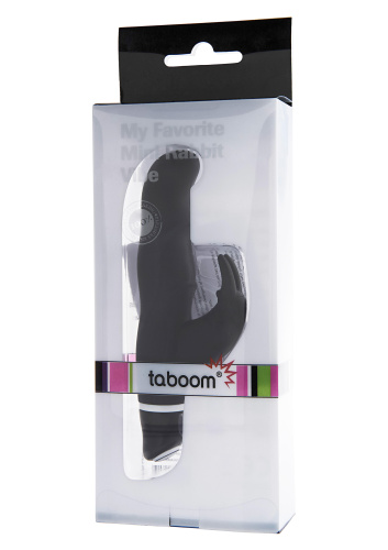 Taboom My Favorite Mini Rabbit - мини вибратор кролик, 12.5х2.5 см (чёрный)