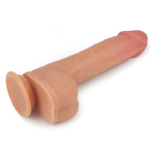 8.5" Dual Layer Silicone Rotating Nature Cock Anthony - Фаллоимитатор, 21,5 см (телесный)