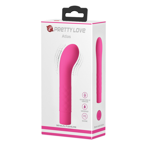 Pretty Love Atlas Vibrator силиконовый вибратор для точки G, 14х3 см
