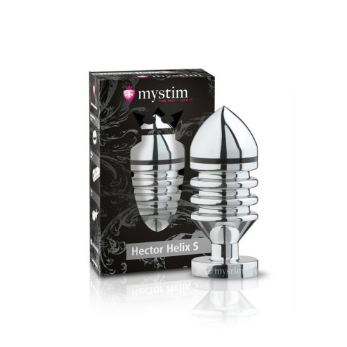 Mystim - Hector Helix Butt Plug S анальная пробка для электростимуляции, 10х4 см