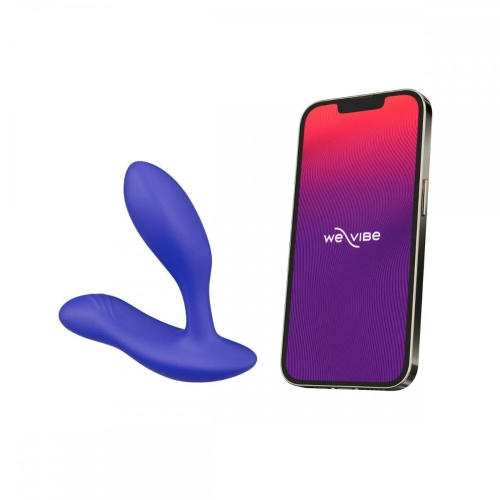 We-Vibe Vector + Лубрикант 50 мл - Массажер простаты, 10.6х3 см (синий)