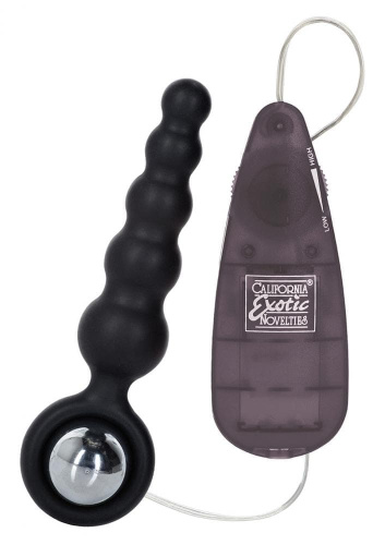 California Exotic Novelties Booty Call - анальная вибро-пробка, 10.3х2.5 см (черный)