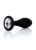 Анальная пробка с камнем B-Series Jewellery Silicone Black Plug, L