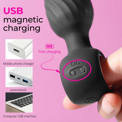 Анальная пробка с вибрацией B-Series Cute Aisi Twisting Anal Plug
