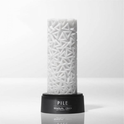Tenga 3D Pile - Мастурбартор с текстурой треугольников, 13х4 см