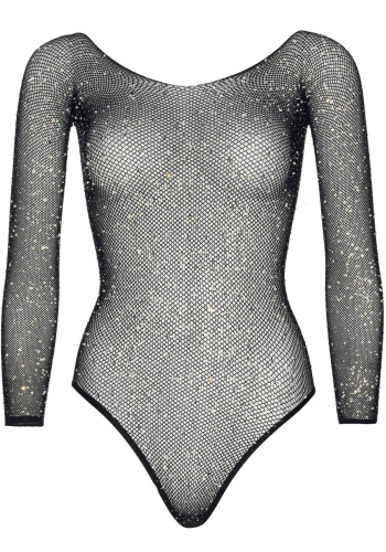 Сетчатое боди со стразами Leg Avenue Crystalized fishnet bodysuit, One Size
