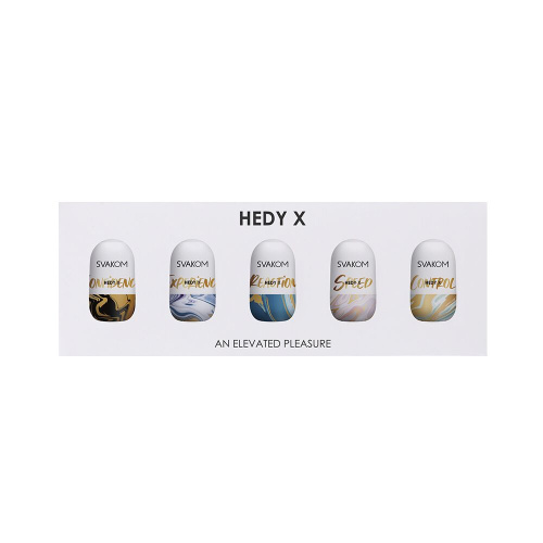 Svakom Hedy X- Mixed Textures, набор из 5 мастурбаторов яиц с разными текстурами (мульти)