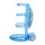 GK Power Dual Vibrating Cock Cage насадка из 4 колец с вибрацией, 8х3 см (голубой)