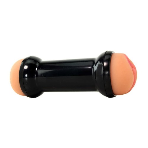 Topco Продаж CyberSkin Celebrity Series Farrah's Double-Ended Stroke - Мастурбатор вагіна-анус Фарра Абрахам, 21 см - купити в Києві, Україні