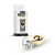 Металлическая анальная пробка с кристаллом B-Series Jewellery Gold