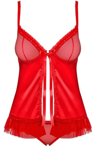 Obsessive 827-BAB-3 - Коротенький эротический бебидолл, L/XL (красный)