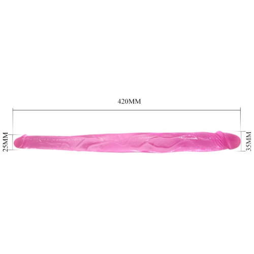 Baile Double Done DoubleDong Pink - Двосторонній фалоімітатор, 42 см (рожевий) - купити в Києві, Україні