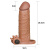 LoveToy - Pleasure X Tender Vibrating Penis Sleeve Brown Add 2 - Насадка на член, 16.5х4.8 см - купити в Києві, Україні