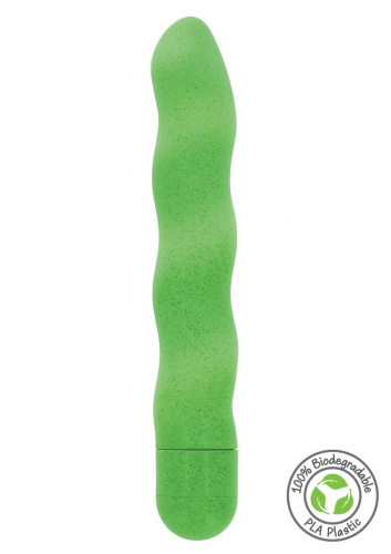 Fuck Green Organic Wave Vibrator - Вибратор, 18 см (зеленый)