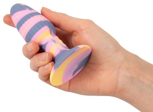 Coloгful Joy Triple Colour Butt Plug - Анальная пробка, 11.5х4 см (разноцветная)