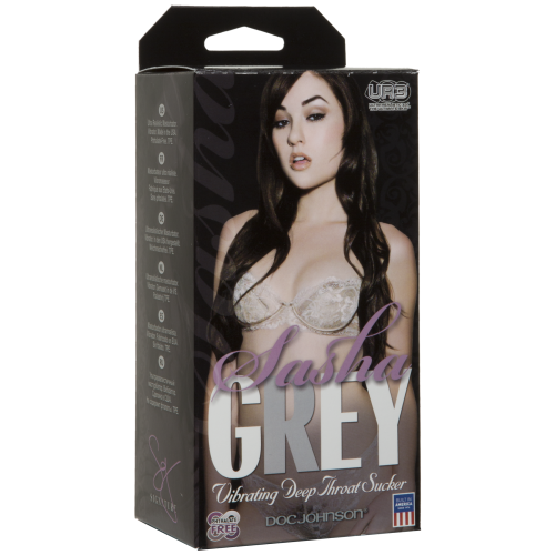 Doc Johnson Sasha Grey - Ultraskyn Vibrating Deep Throat Sucker - вибромастурбатор ротик, 14х7 см