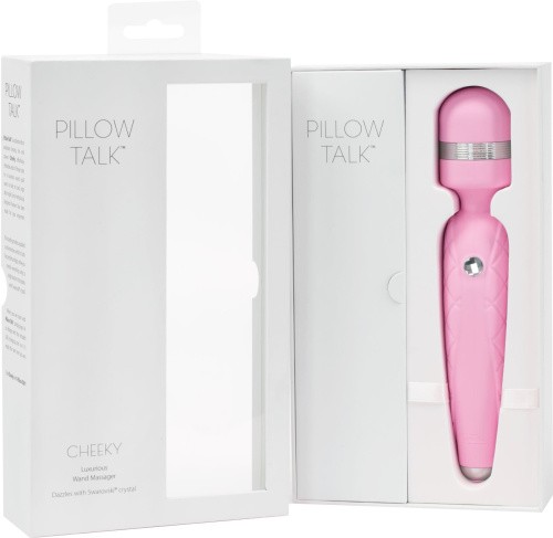 Pillow Talk Cheeky Pink- Вибратор-микрофон с кристаллом Swarovsky, 20,6х3,9 см. (розовый)