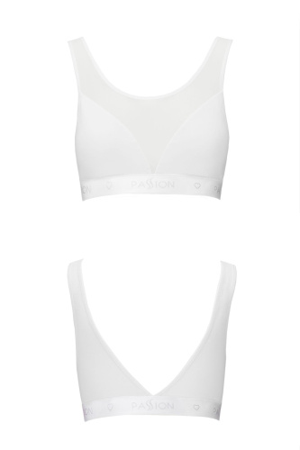 Passion PS002 TOP - Топ с прозрачной вставкой, XL (белый)