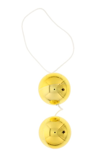 Vibratone Unisex Duo Balls - Вагінальні кульки, 3,5 см (золотистий) - купити в Києві, Україні
