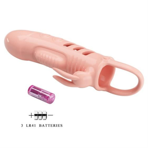 Удлиняющая насадка на член Pretty Love Sloane Vibrating Penis Sleeve, +2.5 см