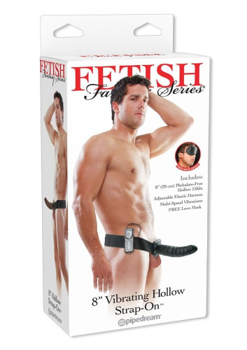 Fetish Fantasy Vibr Hollow Strap On - Страпон, 19х4,5 см (чёрный)