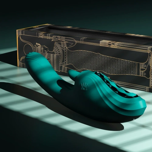 Вибратор-кролик со смарт управлением Zalo Ares Turquoise Green