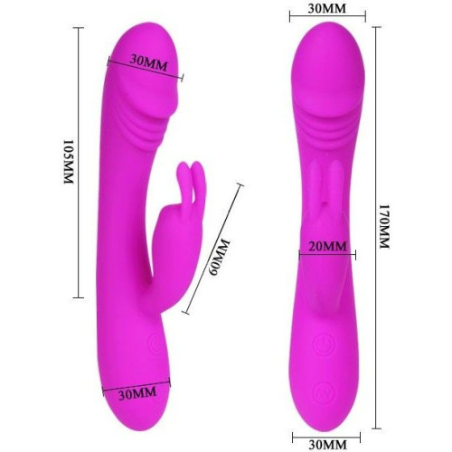 Pretty Love - HUNTER vibrator pink - Вибратор-кролик, 17 см (розовый)