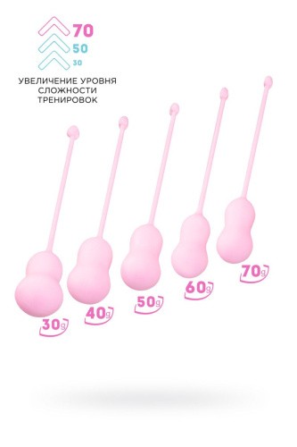 Flovetta By Toyfa Tulips - Набор вагинальных шариков, 5 шт (розовый)