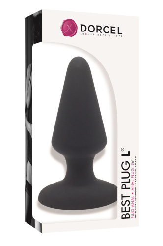Dorcel Best Plug L анальная пробка мягкий soft-touch силикон, 13.6х 5,1см (чёрный)