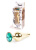 Boss Jewellery Gold Butt Plug Green - Анальна пробка з кристалом, 9,5х3 см (зеленый) Boss Jewellery Gold Butt Plug Green - Анальна пробка з кристалом, 9,5х3 см (зеленый)