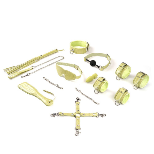 БДСМ-набор для начинающих Liebe Seele Macaron 9pcs Bondage Kit-Melon