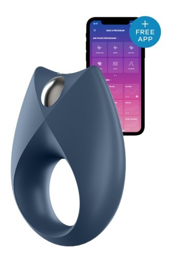 Satisfyer Royal One - ерекційне кільце зі смарт керуванням, 7.5х3.2 см (синій) - купити в Києві, Україні