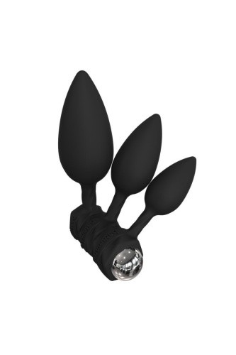 Bathmate Anal Training Plugs VIBE - Набор анальных вибропробок, 3 пробки и вибропуля