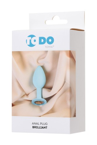 ToDo By Toyfa Brilliant - Анальная пробка с кристаллом, 7х2.8 см (мятный)
