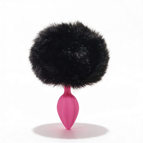 Анальная пробка со съемным камнем и хвостом ALUME, S