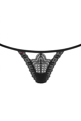 Obsessive 820-THO-1 - кружевные стринги, S/M (чёрный)