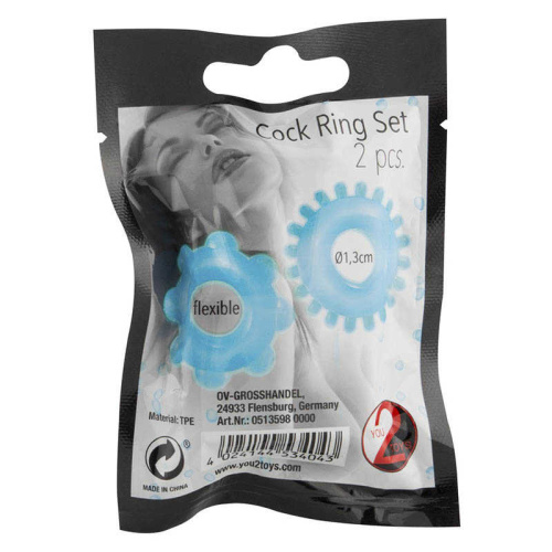 Cock Ring Set набор из 2 эрекционных колец для члена, 1.3 см