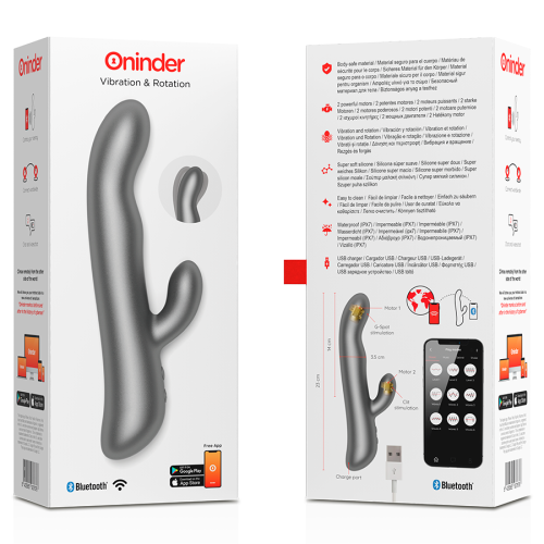 Вибратор кролик со смарт управлением Oninder Vibration & Rotation