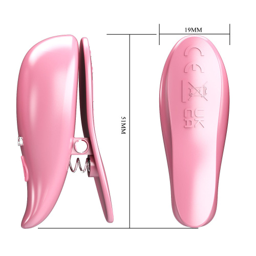 Зажимы для сосков с вибрацией Pretty Love Leaf