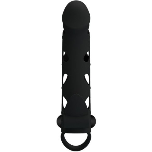 LyBaile Pretty Love Vibrating Penis Sleeve - Силиконовая насадка с вибрацией, 15.2х3.3 см