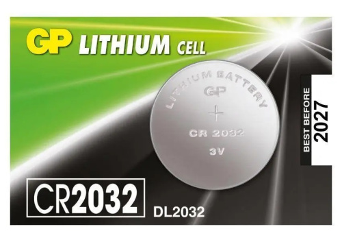GP Lithium Cell -  Батарейка CR2032 (DL2032, 3V), 1 шт