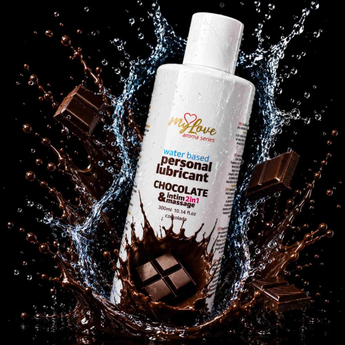 2в1 лубрикант и массажный гель - MyLove Aroma Series Intim&Massage Chocolate, 300 мл