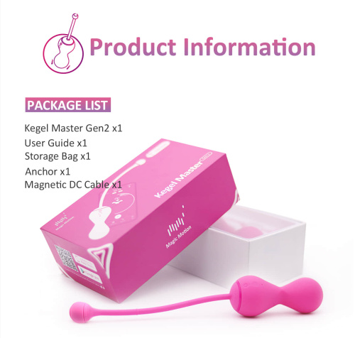 Magic Motion Kegel Gen 2 - Вагинальные шарики 8,4х3,4 см  (розовые)