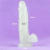 9.5'' Sliding Skin Dual Layer Dong - Whole Testicle - Фаллоимитатор светящийся в темноте, 19 см (прозрачный)