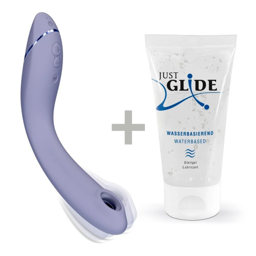 Womanizer OG Lilac + Лубрикант 50 мл - Вакуумний вібратор для точки G, 17,6 см (фіолетовий) - купити в Києві, Україні