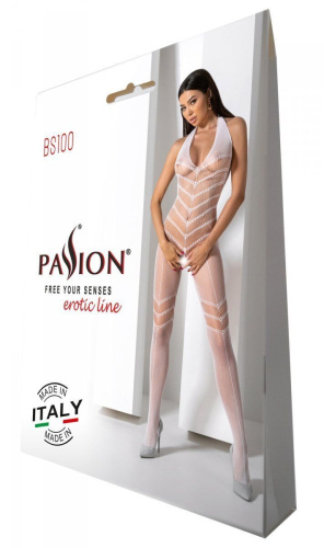 Бодистокинг с плетением на животике Passion BS100, One Size