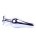 Boss Jewellery Silver Butt Plug Light Blue - Анальная пробка с кристаллом, 9,3х3 см (голубой)