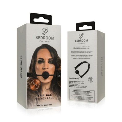Bedroom Fantasies Ball Gag Breathable Silicone - Кляп, 4,1 см (черный)