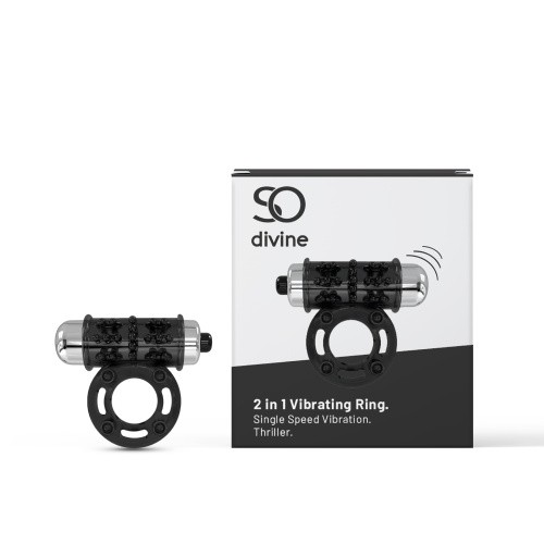 So Divine Thriller 2 in 1 эрекционное кольцо с вибропулей, 5х6.2 см