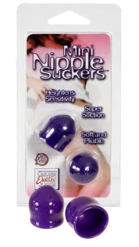 California Exotic Novelties Mini Nipple Suckers Purple  - Вакуумные присоски для сосков, 2х2.5 см (фиолетовый)